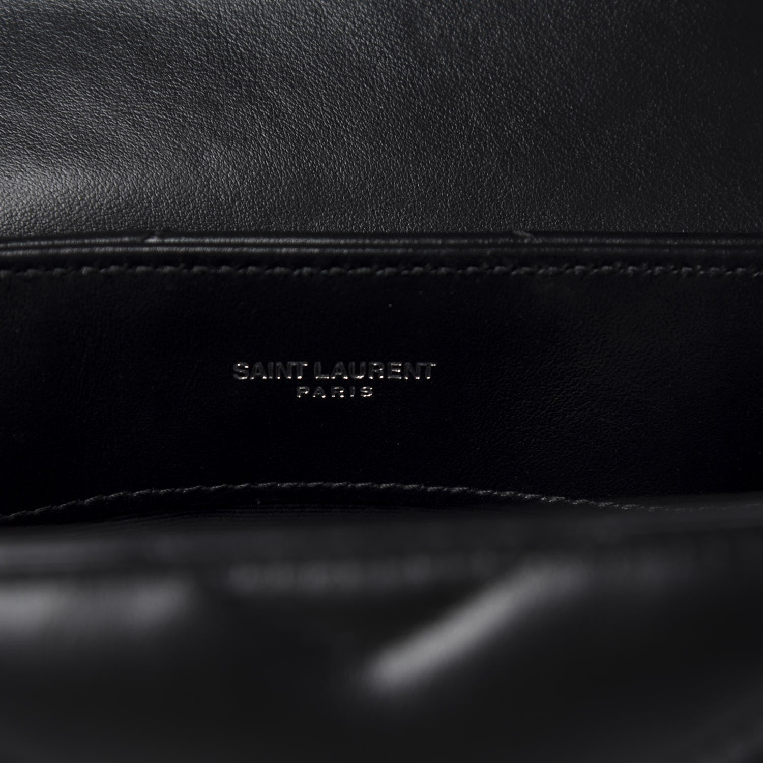 Saint Laurent Calfskin Y Quilted Monogram Small Loulou Chain Satchel Black 9 of 11