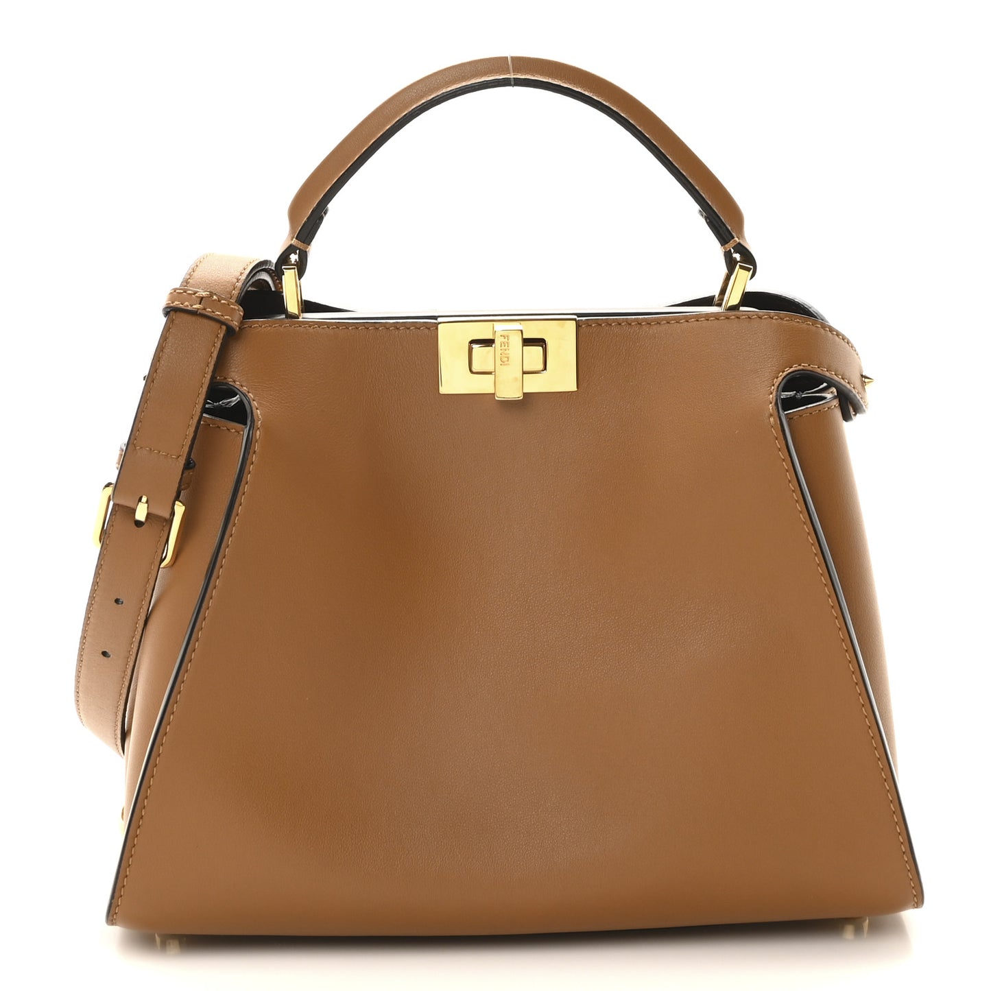 Vitello Tahiti Burro Bi-Color Medium Peekaboo Iconic Essentially Satchel Nocciola Asfalto Cast