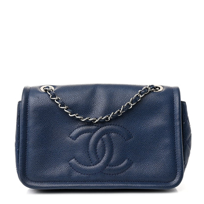 Chanel Caviar Medium Timeless CC Flap Navy Blue 1 of 10