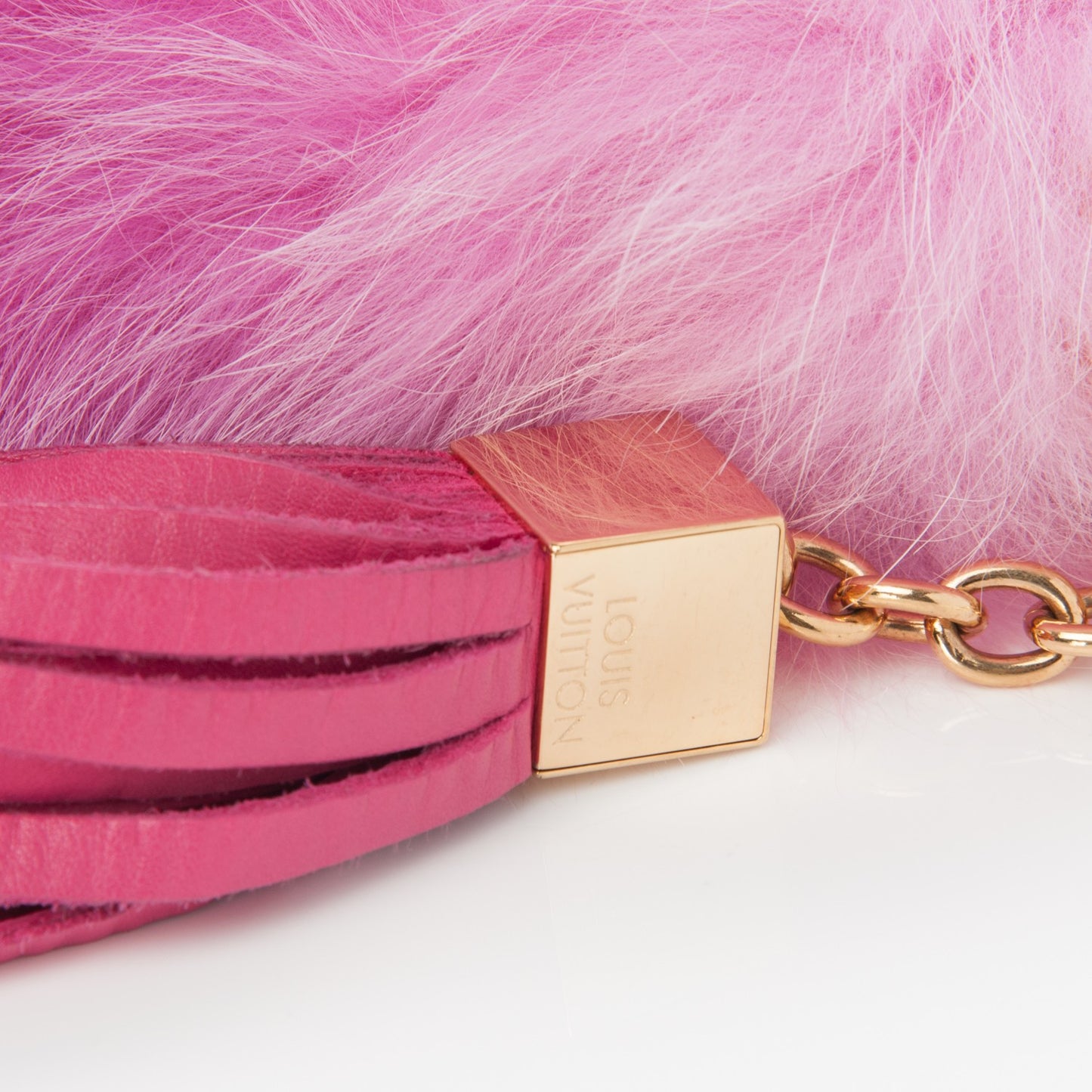 Fox Fur Foxy Bag Charm Rose