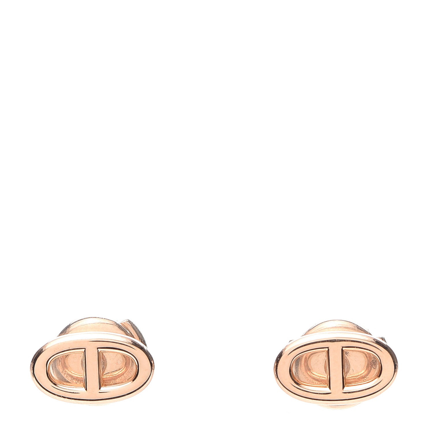 Hermes 18K Rose Gold TPM Farandole Stud Earrings 1 of 5