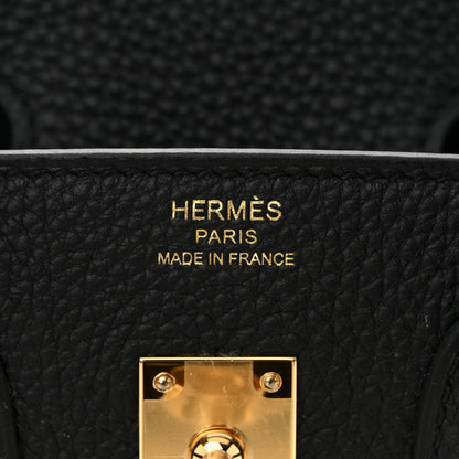 Hermes Togo Birkin 25 Black 6 of 10
