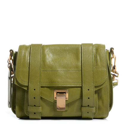 Proenza Schouler Leather PS1 Mini Pouch Messenger Bag Green 1 of 13