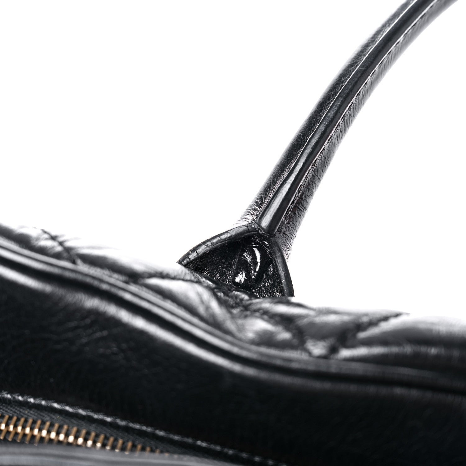 Chanel Glazed Calfskin Castle Rock Bowling Bag Black 15 of 19