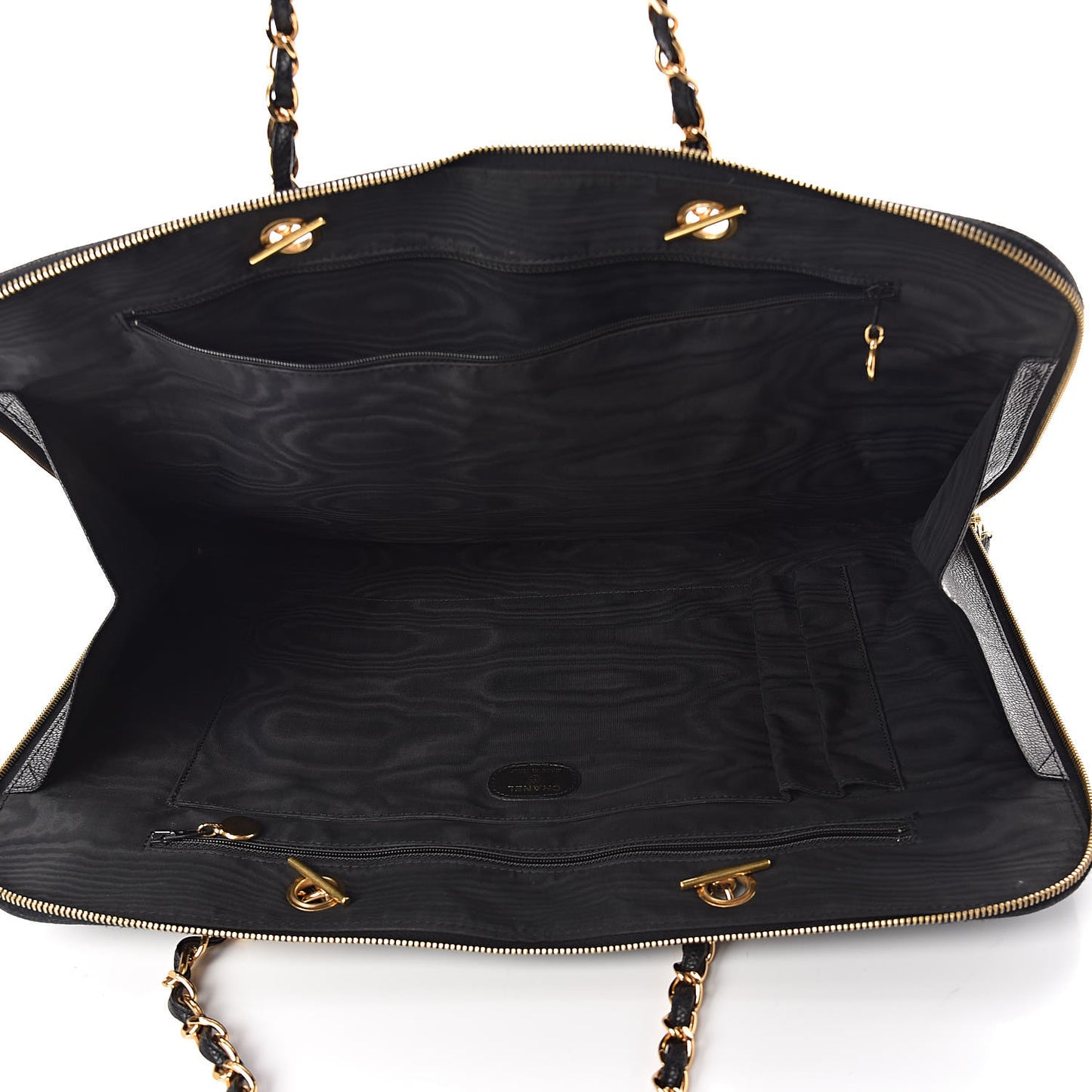 Caviar Large CC Shoulder Bag Black