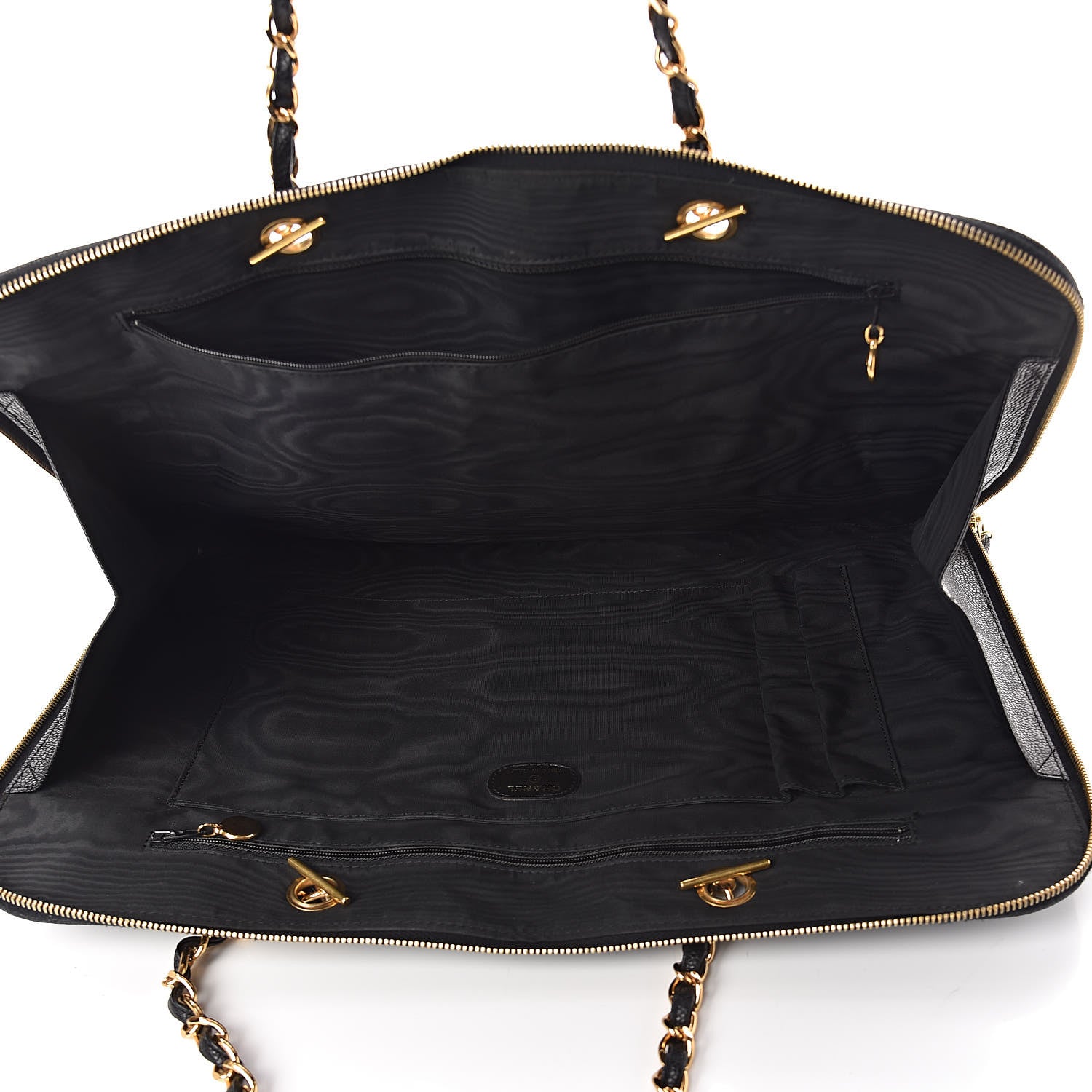Chanel Caviar Large CC Shoulder Bag Black 5 of 7