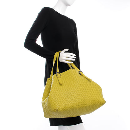 Bottega Veneta Nappa Intrecciato Large Seamless Tote New Chartreuse 2 of 8