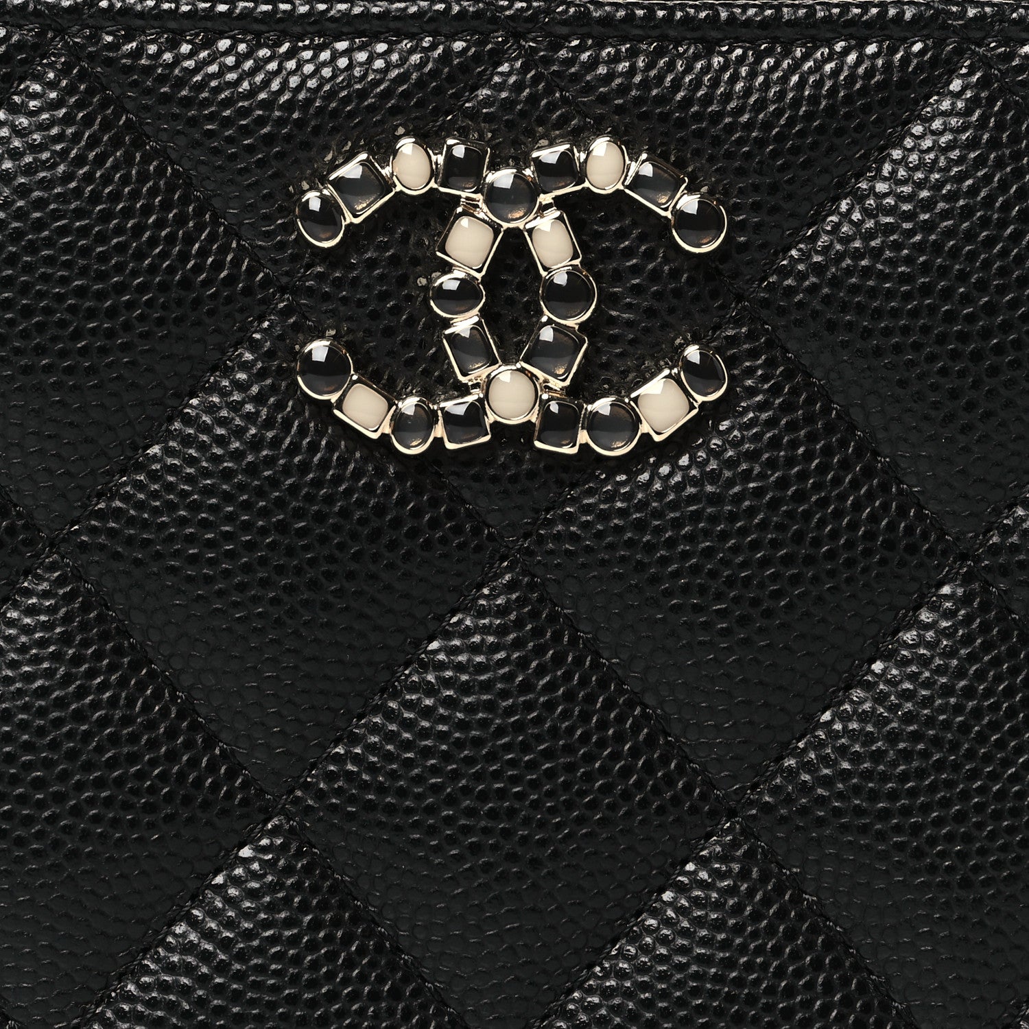 Chanel Caviar Quilted Medium Zip Around Wallet Black 9 of 10
