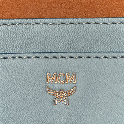 MCM Calfskin Stud X-Mini Stark Bebe Boo Backpack Sky Blue 6 of 11