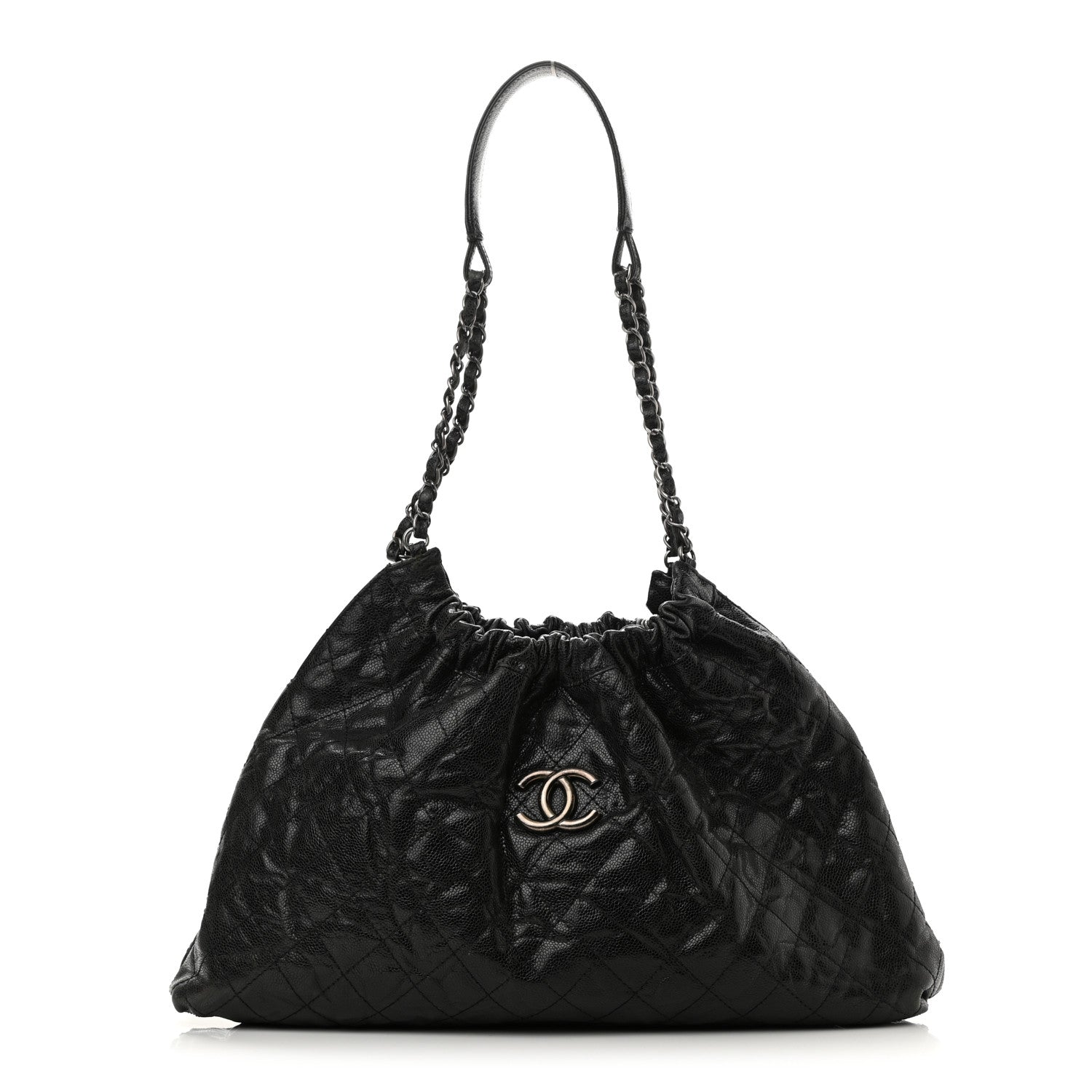 Chanel Caviar Quilted Medium Elastic Shopping Tote Black 1 of 10