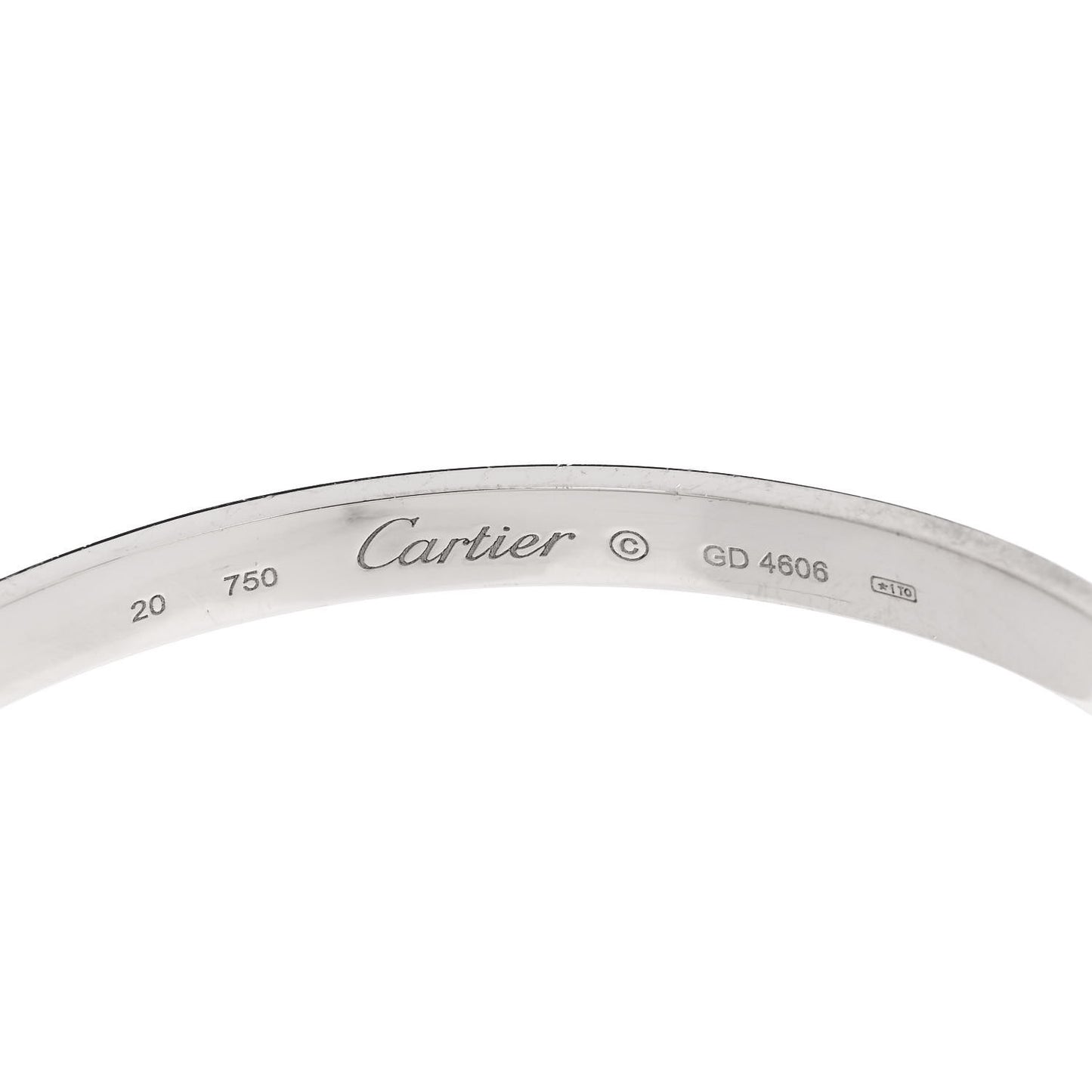 18K White Gold LOVE Bracelet 20