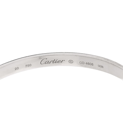 Cartier 18K White Gold LOVE Bracelet 20 6 of 10