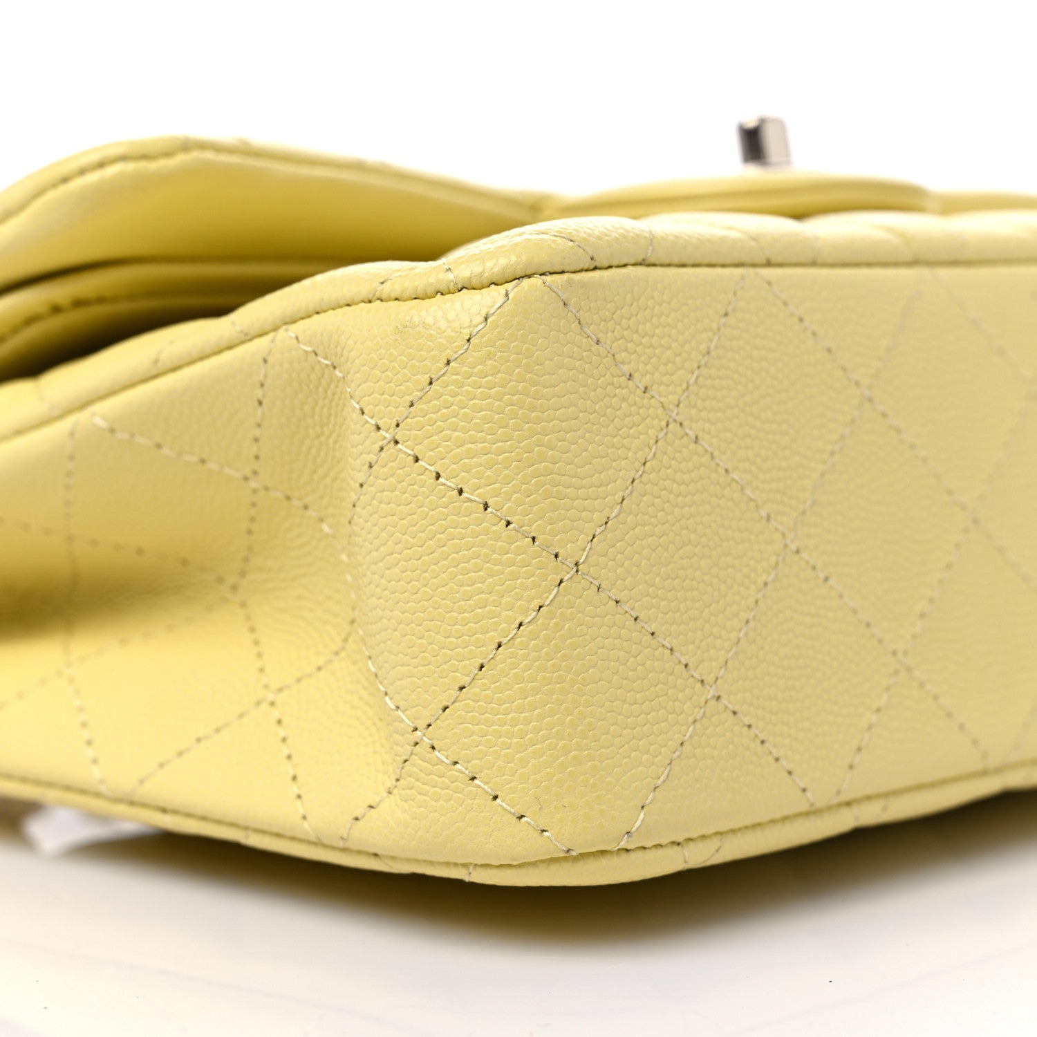 Chanel Caviar Quilted Small Double Flap Yellow 8 of 9