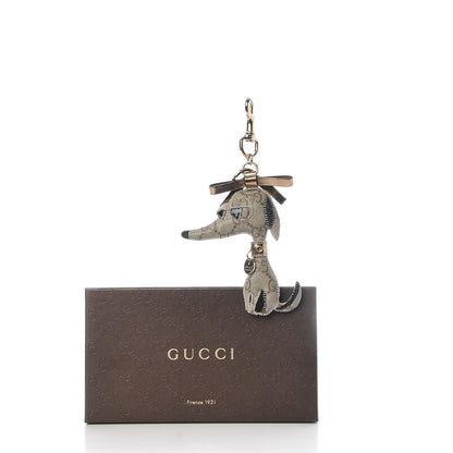 Gucci GG Supreme Monogram Dorothy Greyhound Key Charm 5 of 5