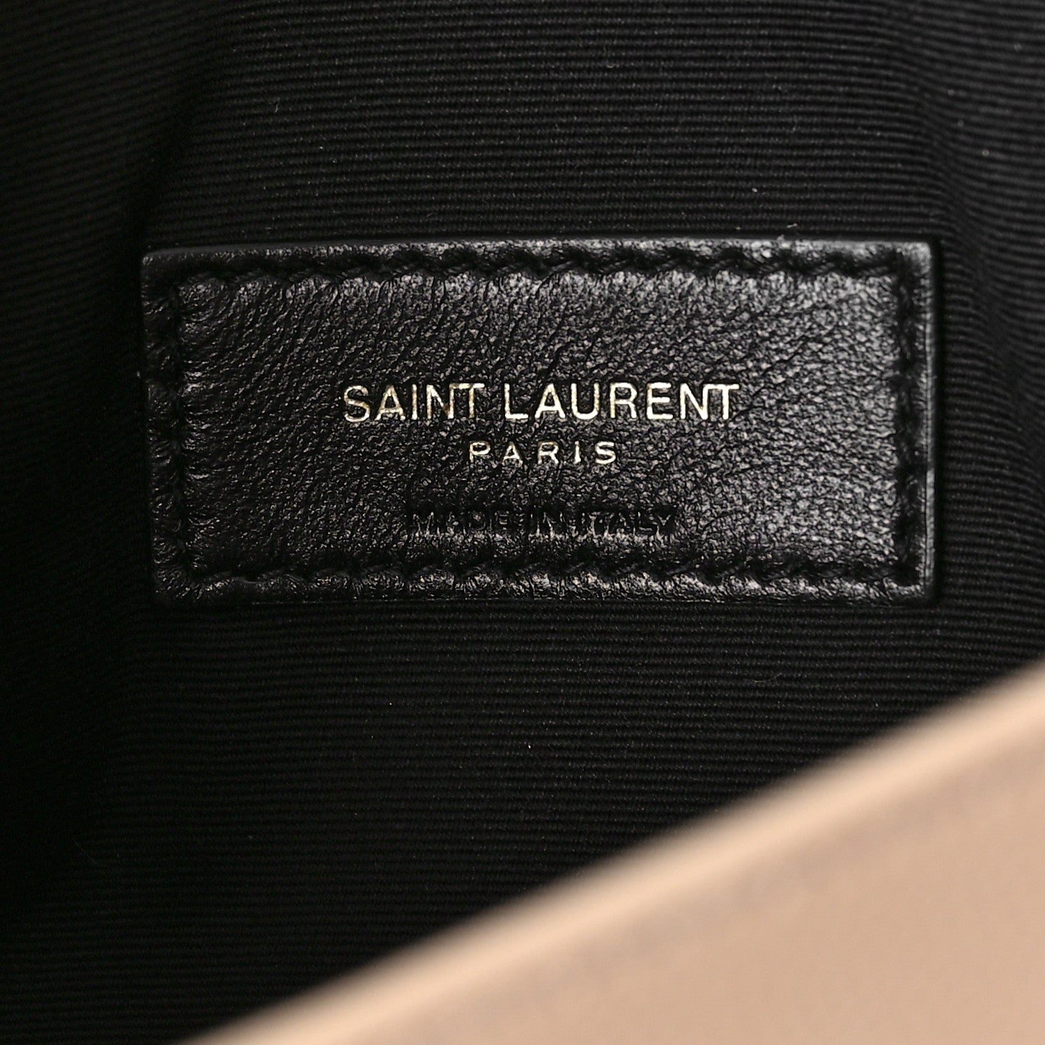 Saint Laurent Grain De Poudre Uptown Pouch Dark Beige 6 of 9
