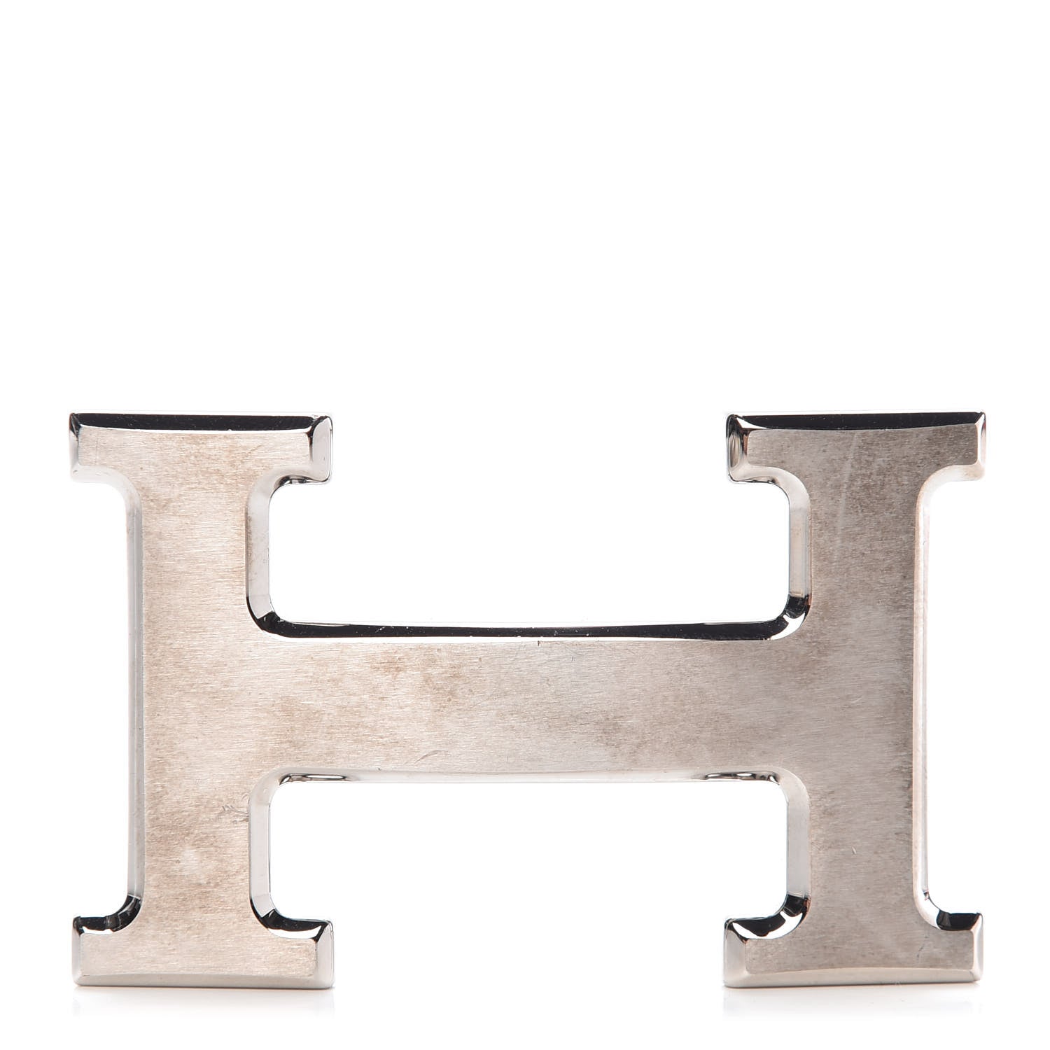 Hermes Brushed Palladium 32mm H Belt Buckle 1 of 3