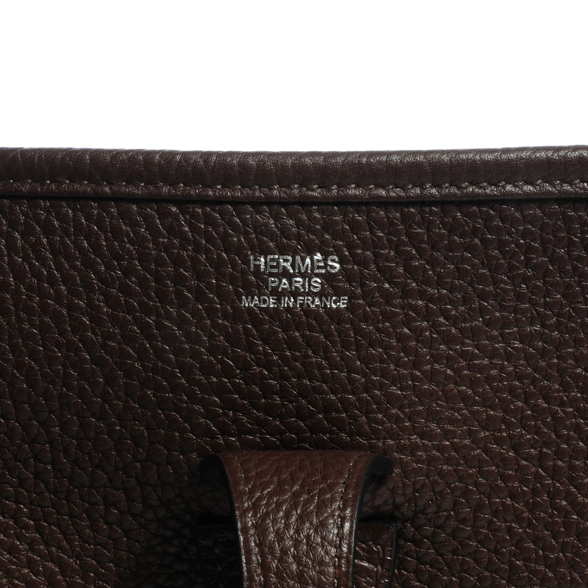 Hermes Taurillon Clemence Evelyne III PM Chocolate 7 of 8