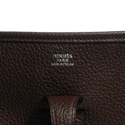 Hermes Taurillon Clemence Evelyne III PM Chocolate 7 of 8