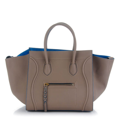 Celine Baby Grained Calfskin Medium Phantom Luggage Taupe 1 of 9