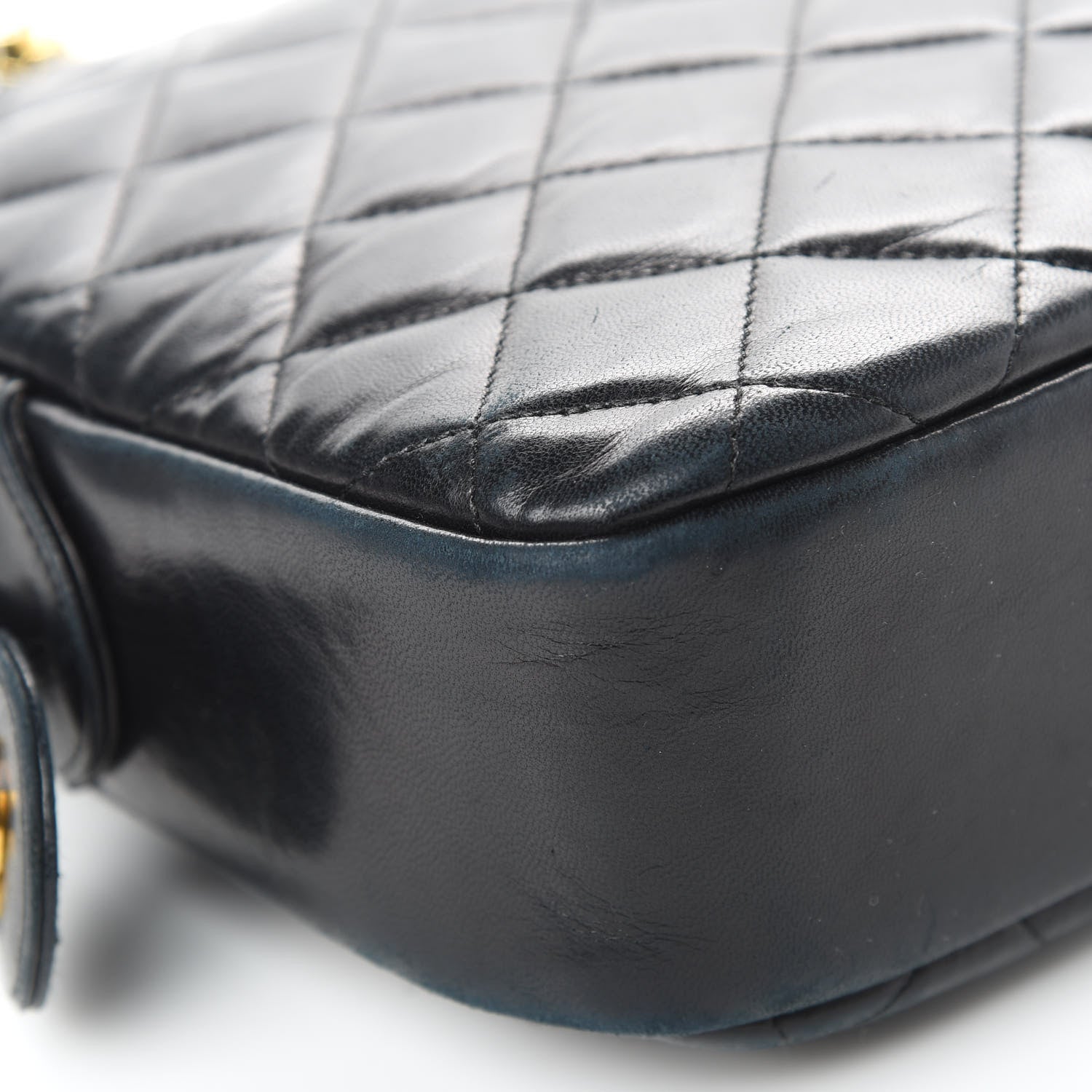 Chanel Lambskin Quilted Camera Case Black 10 of 16