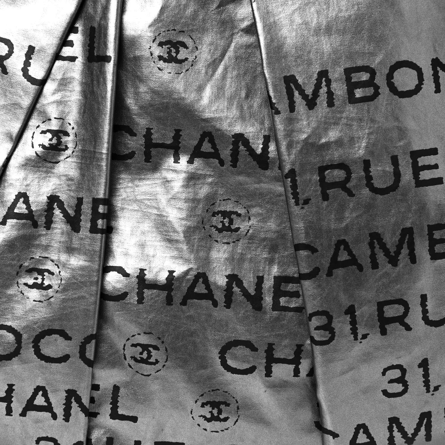 Chanel Metallic Coated Canvas Unlimited Ligne Shoulder Bag Silver 8 of 13