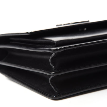 Saint Laurent Calfskin Medium Monogram Sunset Shoulder Bag With Braided Strap Black 6 of 14