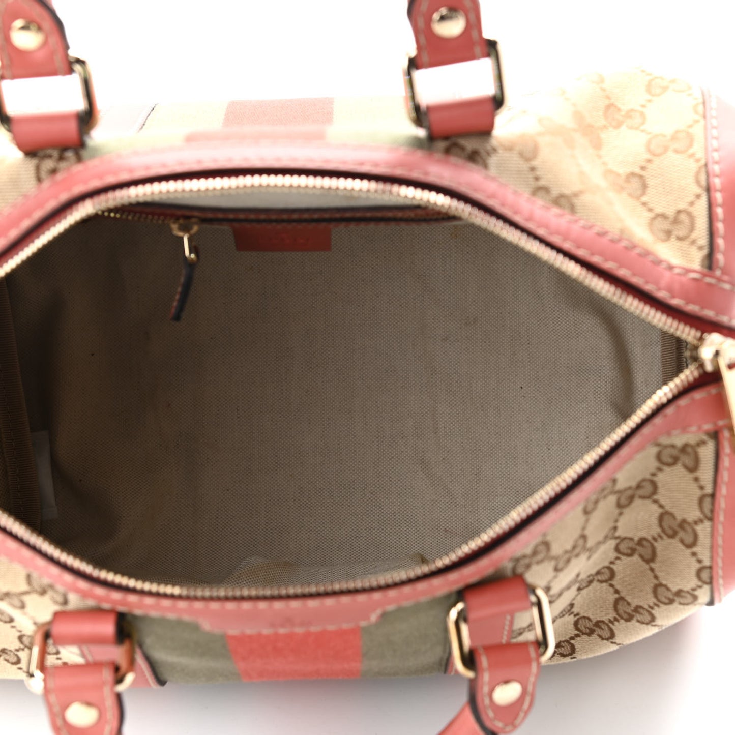 Monogram Vintage Web Medium Boston Pink