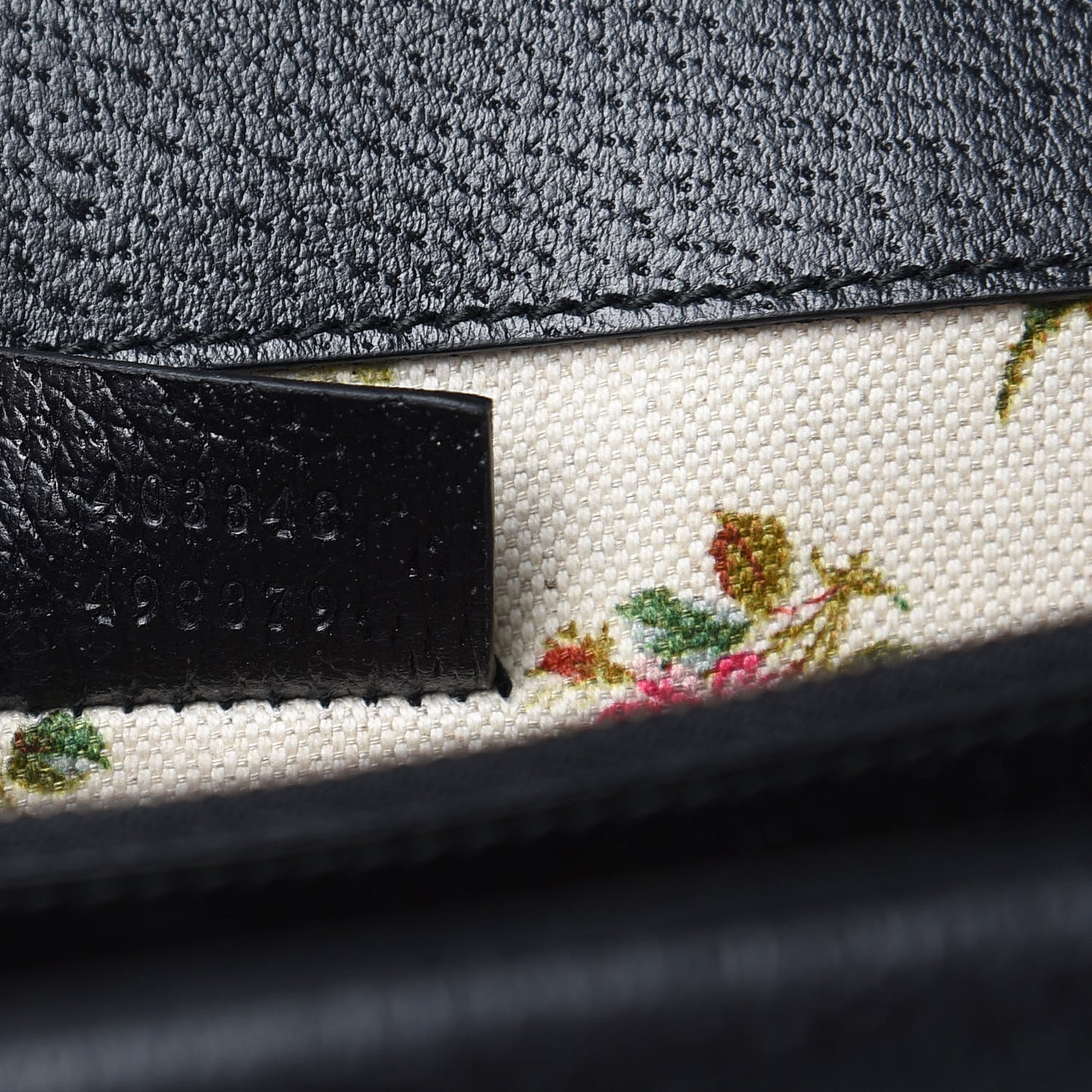 Calfskin Web Floral Embroidered Medium Dionysus Shoulder Bag Black
