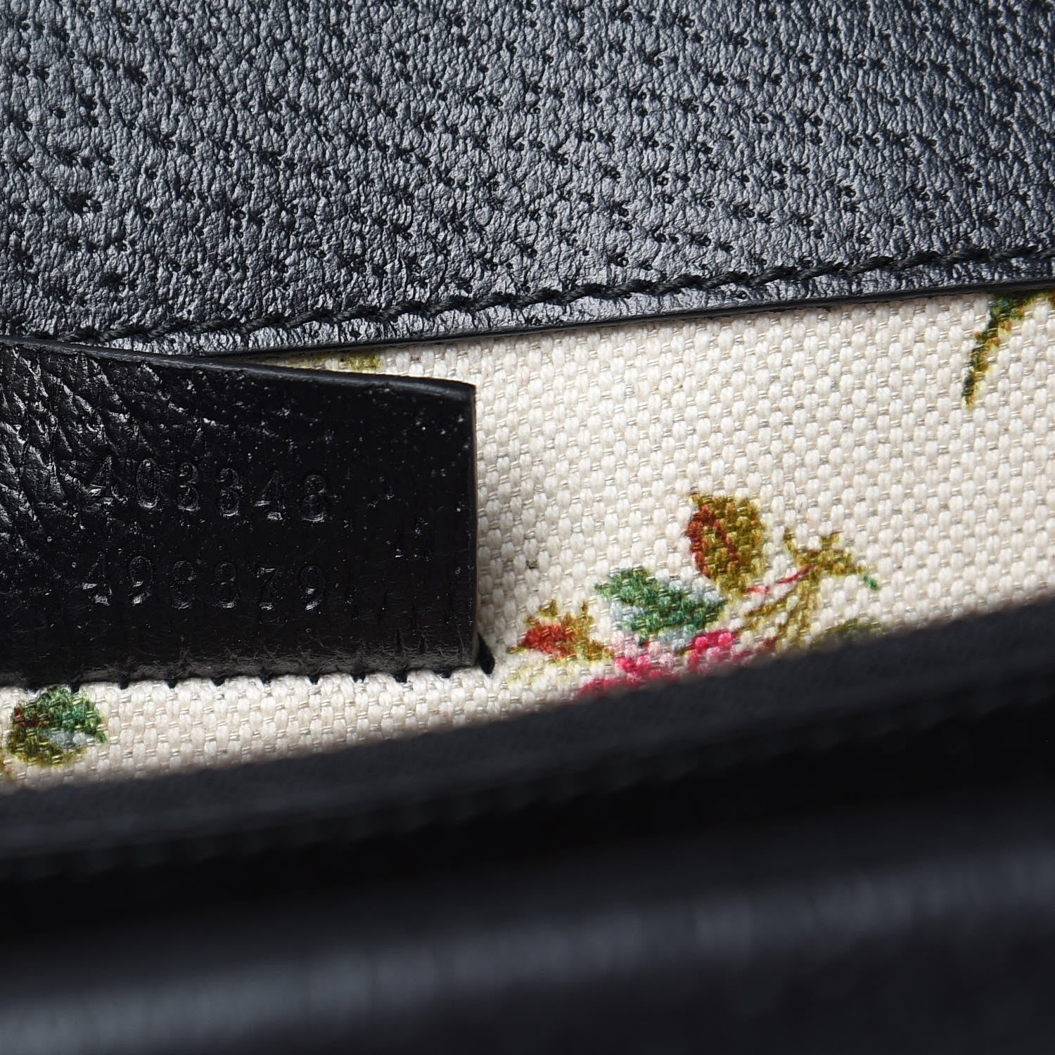 Gucci Calfskin Web Floral Embroidered Medium Dionysus Shoulder Bag Black 7 of 10