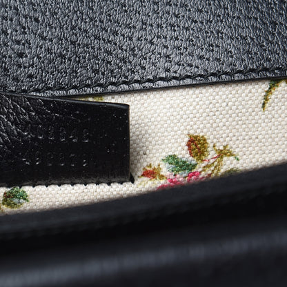 Gucci Calfskin Web Floral Embroidered Medium Dionysus Shoulder Bag Black 7 of 10