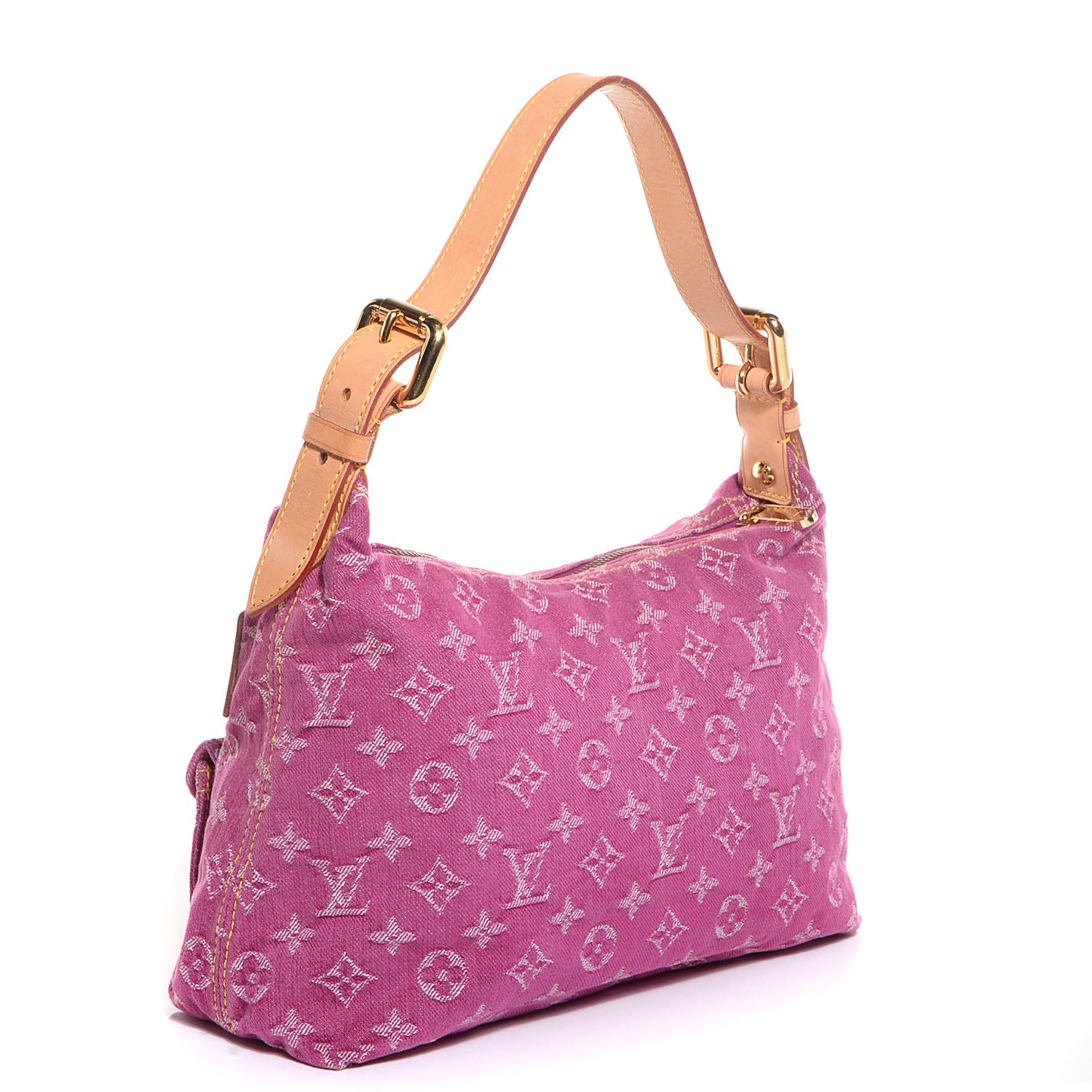 Louis Vuitton Denim Baggy PM Fuchsia 3 of 7