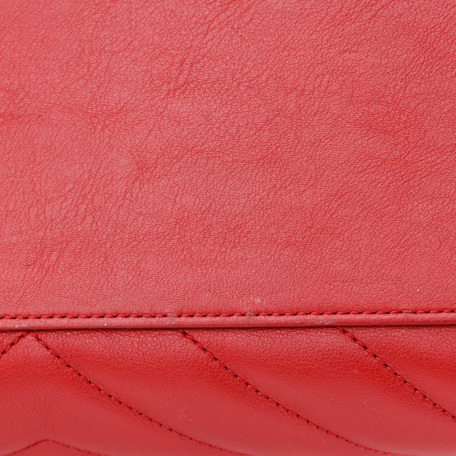 Saint Laurent Calfskin Matelasse Chevron Small Monogram Cabas Lipstick Red 14 of 14