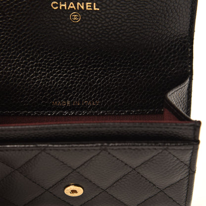 Chanel Caviar Quilted Flap Card Holder Black 7 of 9