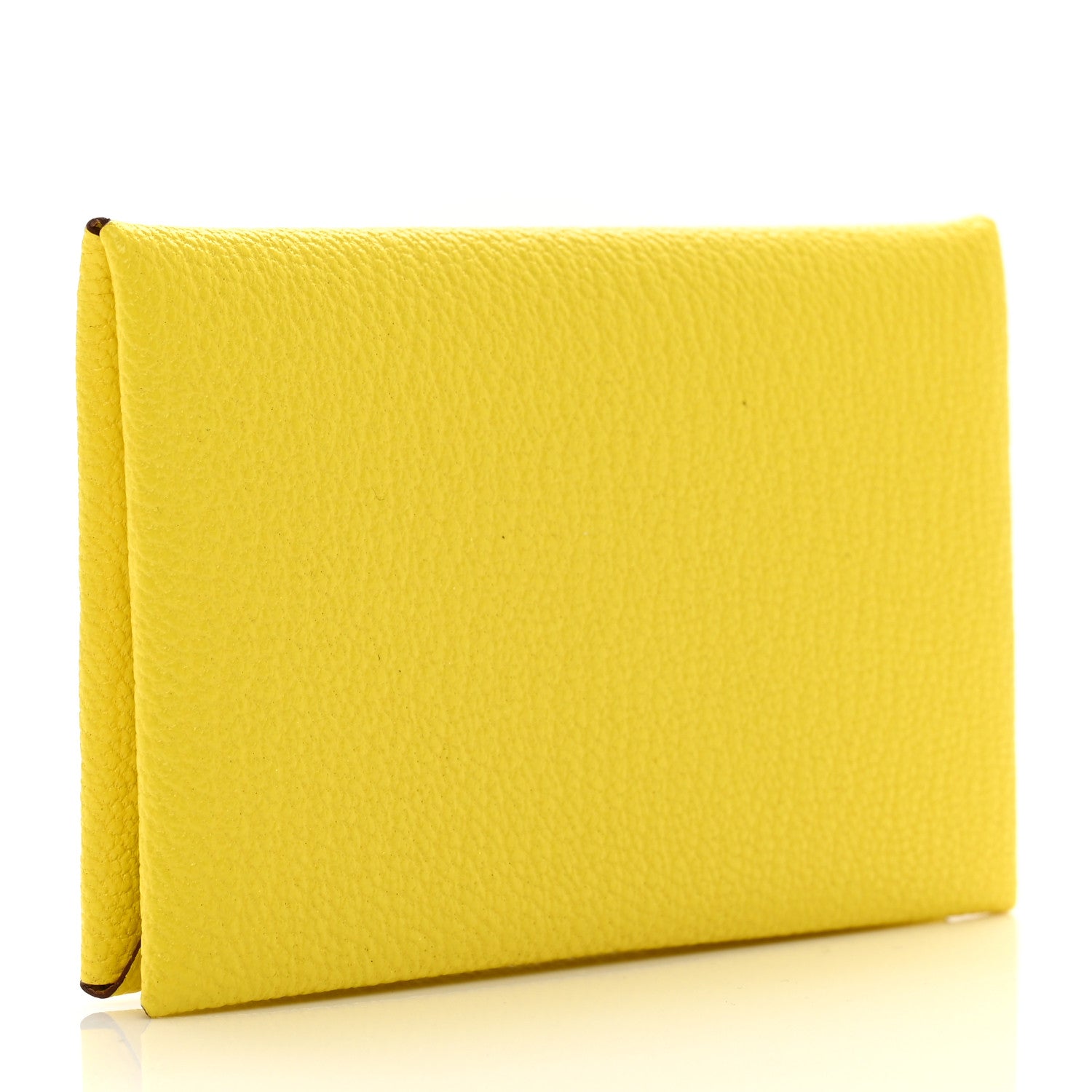 Hermes Chevre Mysore Calvi Card Case Jaune Citron 3 of 7