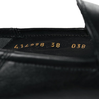 Gucci Lambskin Womens Brixton Horsebit Loafers 38 Black 8 of 8