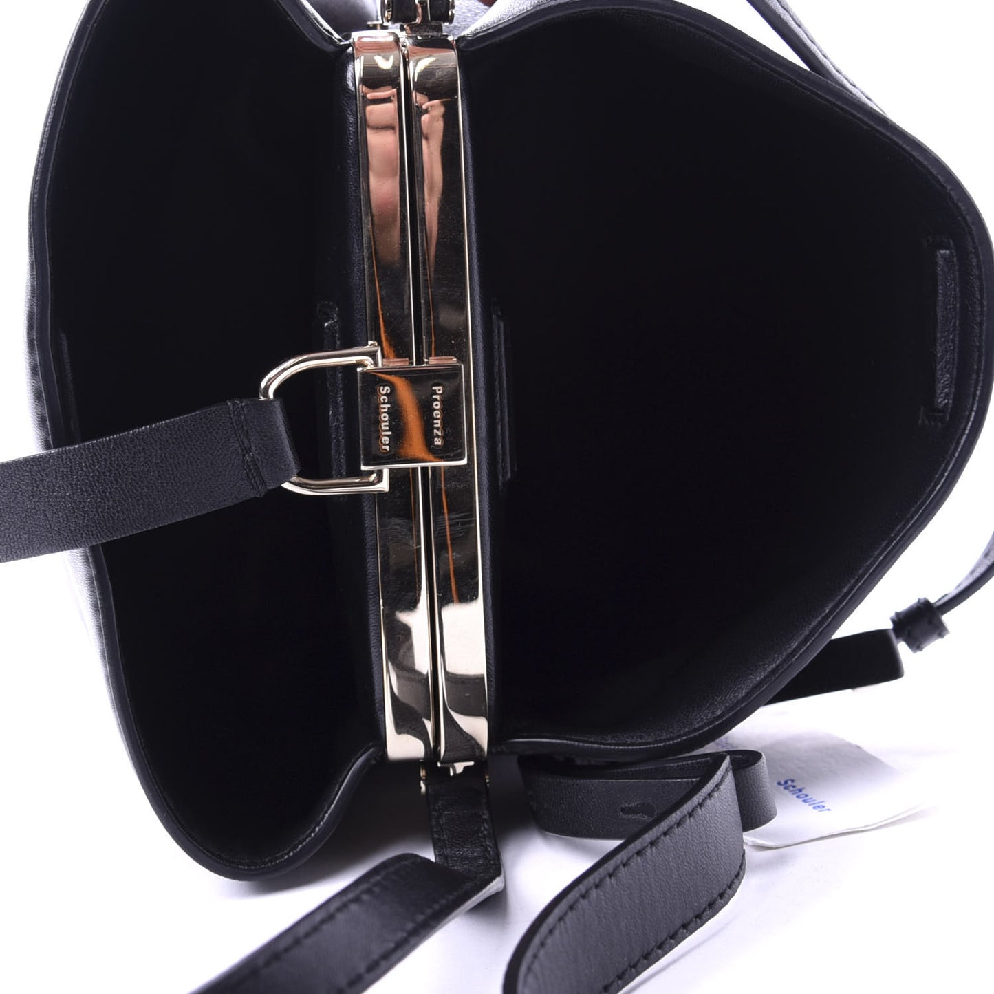 Smooth Calfskin Frame Shoulder Bag Black