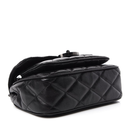 Mulberry Shiny Calfskin Quilted Mini Darley Shoulder Bag Black 5 of 11