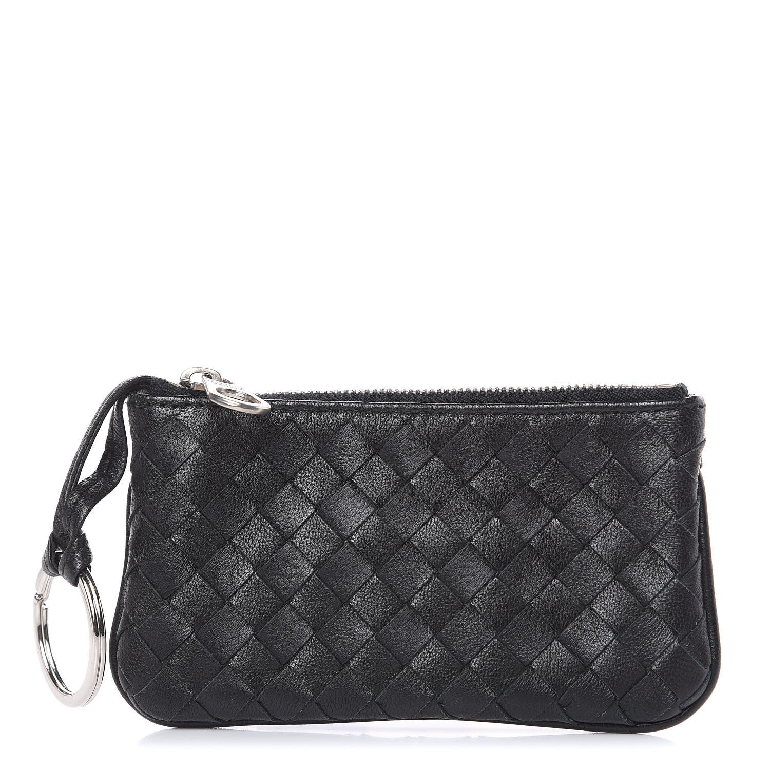 Bottega Veneta Nappa Intrecciato Key Case Black 1 of 8