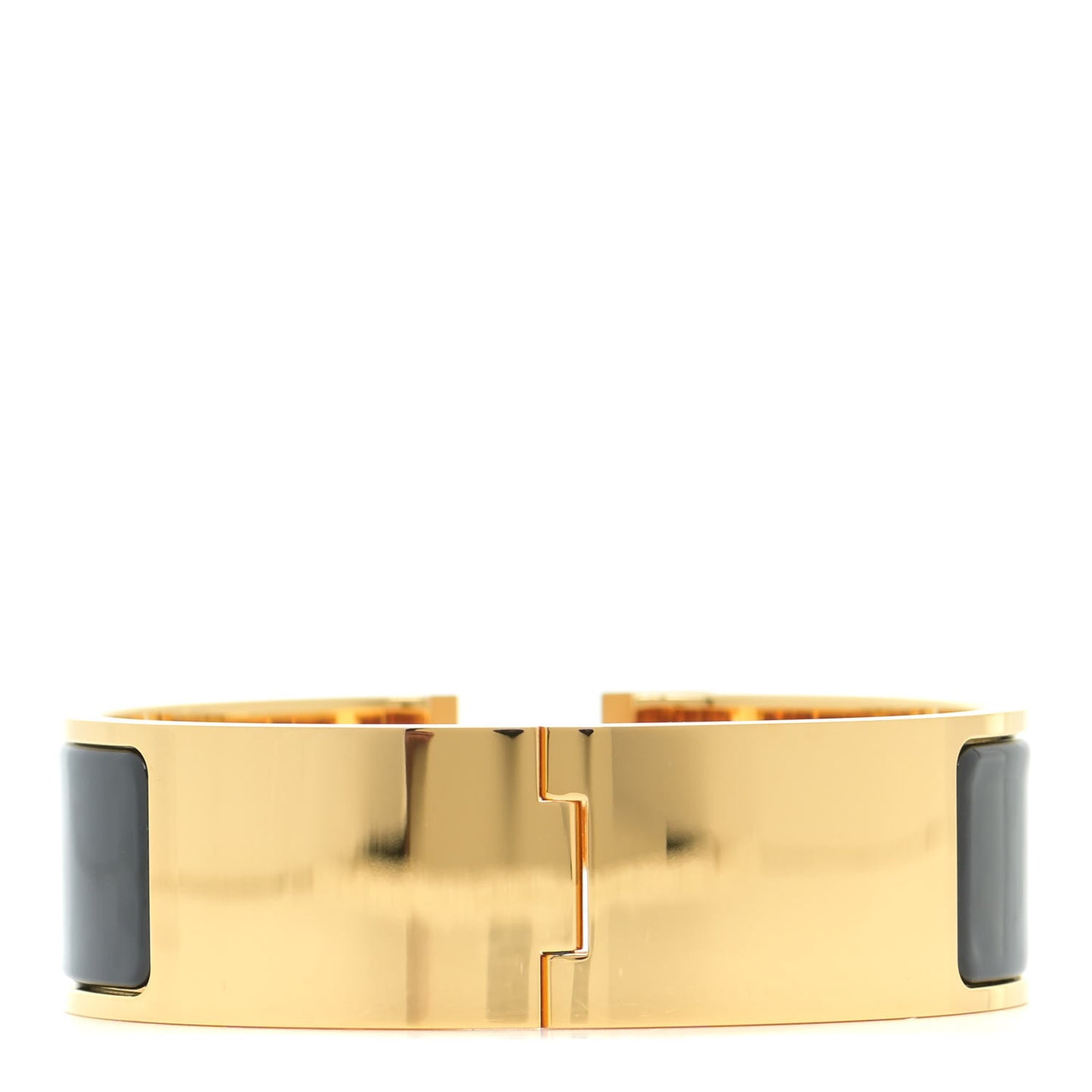 Enamel Wide Clic Clac H Bracelet GM Black