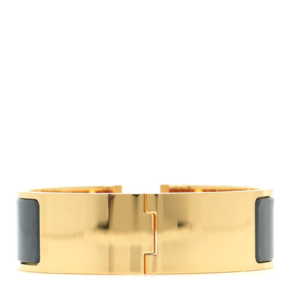Hermes Enamel Wide Clic Clac H Bracelet GM Black 3 of 6