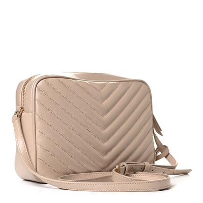 Saint Laurent Calfskin Matelasse Monogram Lou Camera Bag Dark Beige 2 of 4