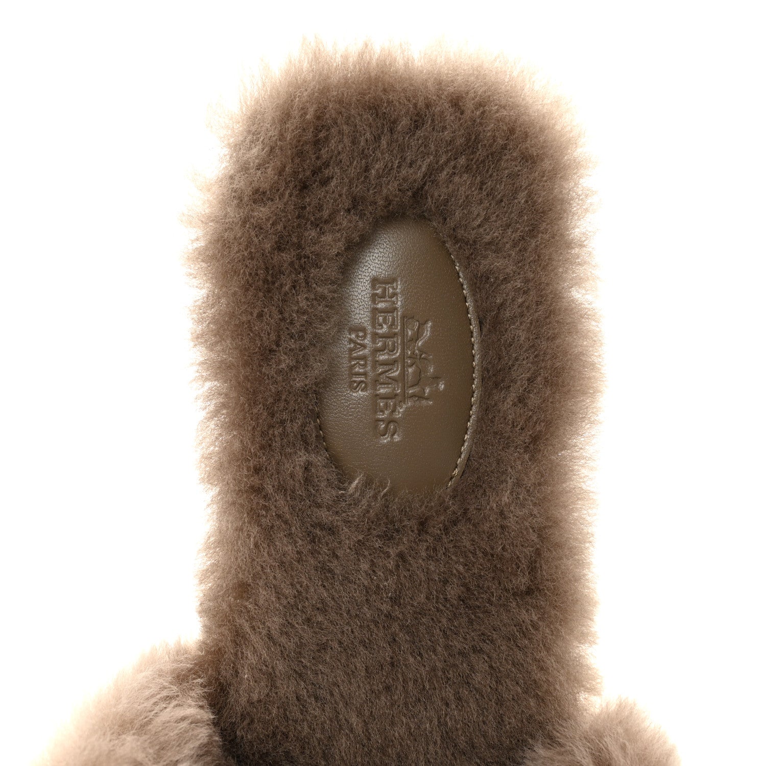 Hermes Woolskin Oran Sandals 39 Etoupe 7 of 8