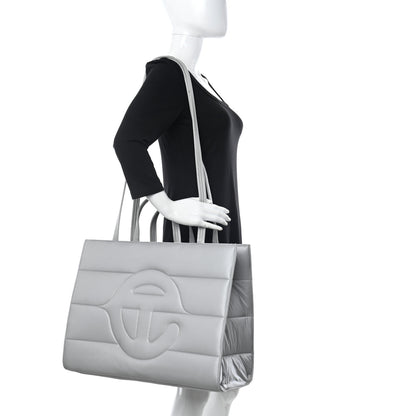 Telfar Nylon Large Puff Shopping Bag Grey 2 of 11