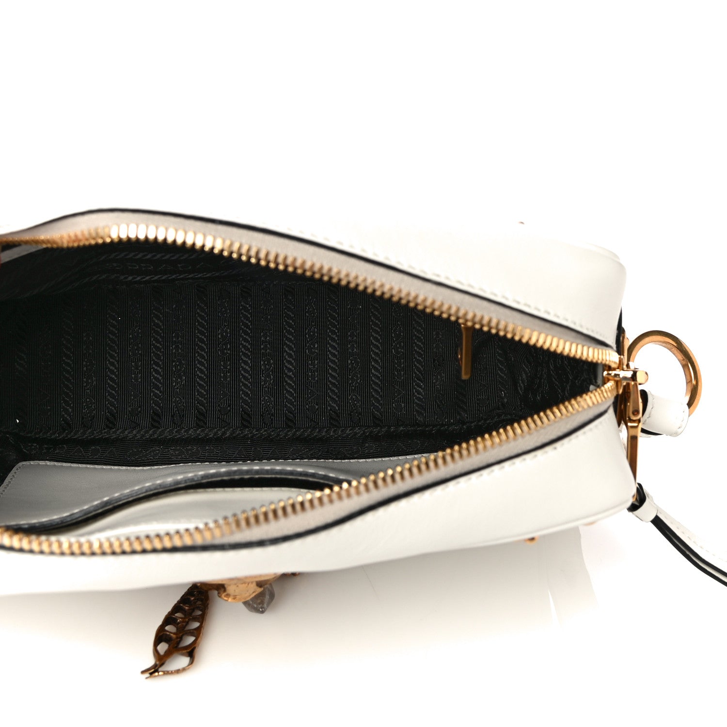 Prada City Calf Tiger Head Cahier Crossbody Talco 5 of 10