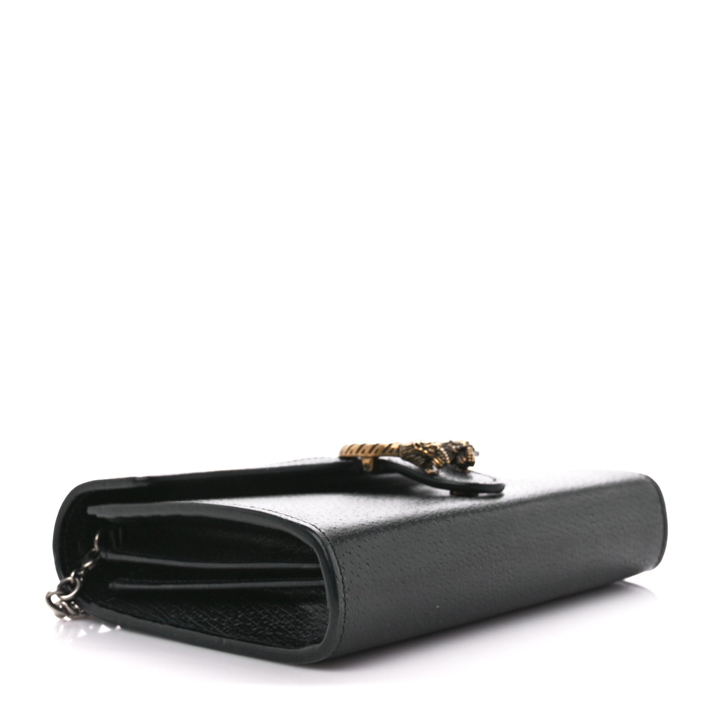 Calfskin Web Mini Dionysus Chain Wallet Black