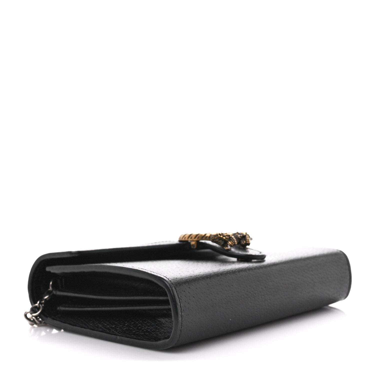Gucci Calfskin Web Mini Dionysus Chain Wallet Black 4 of 12