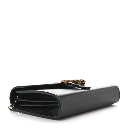 Gucci Calfskin Web Mini Dionysus Chain Wallet Black 4 of 12