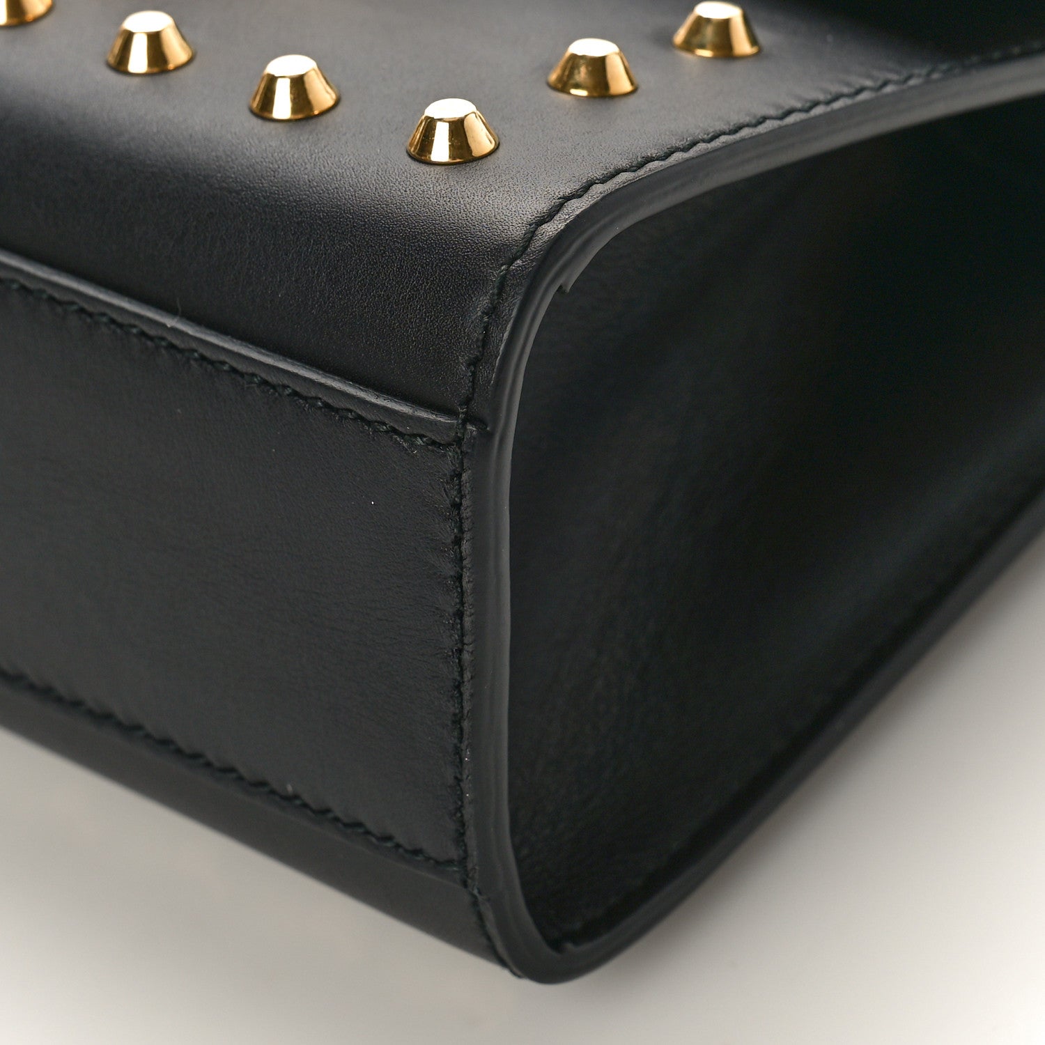 Gucci Calfskin Studded Small Padlock Shoulder Bag Black 9 of 9