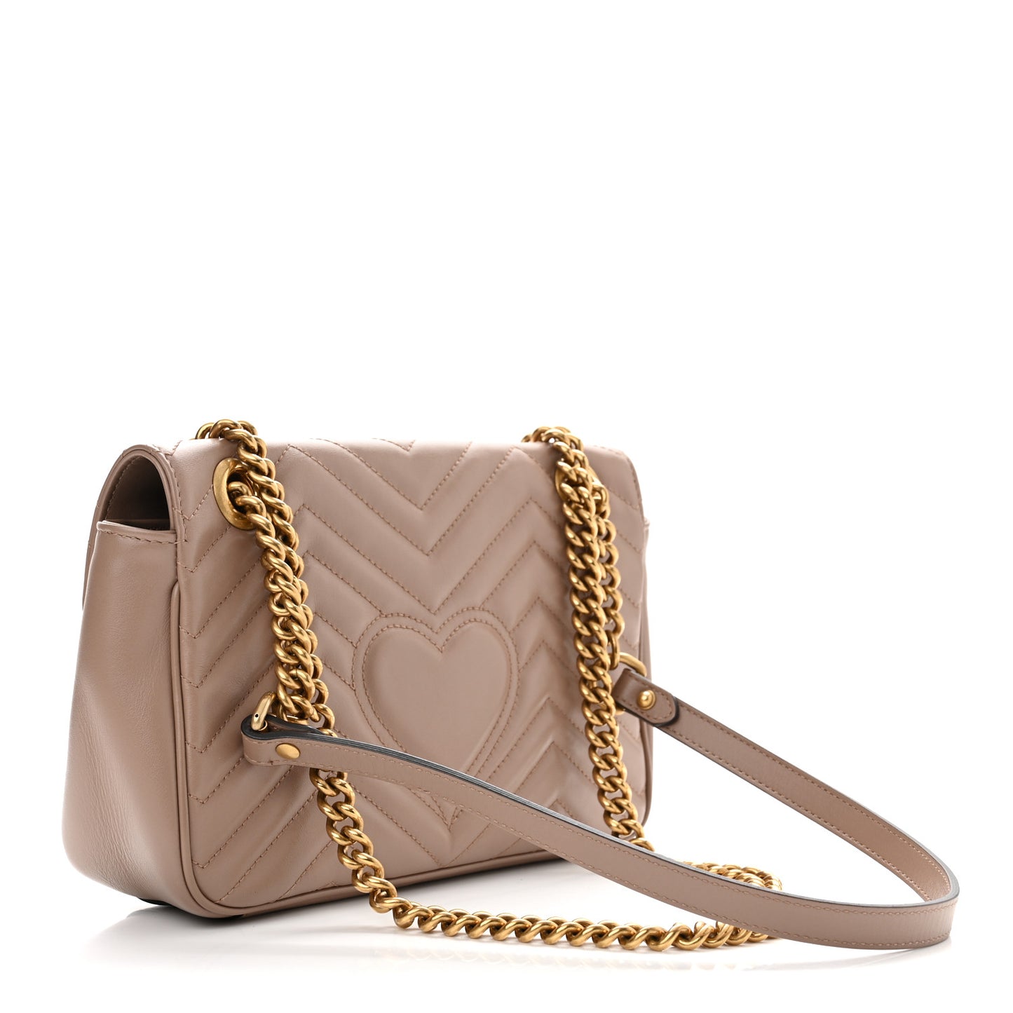 Calfskin Matelasse Small GG Marmont Shoulder Bag Porcelain Rose