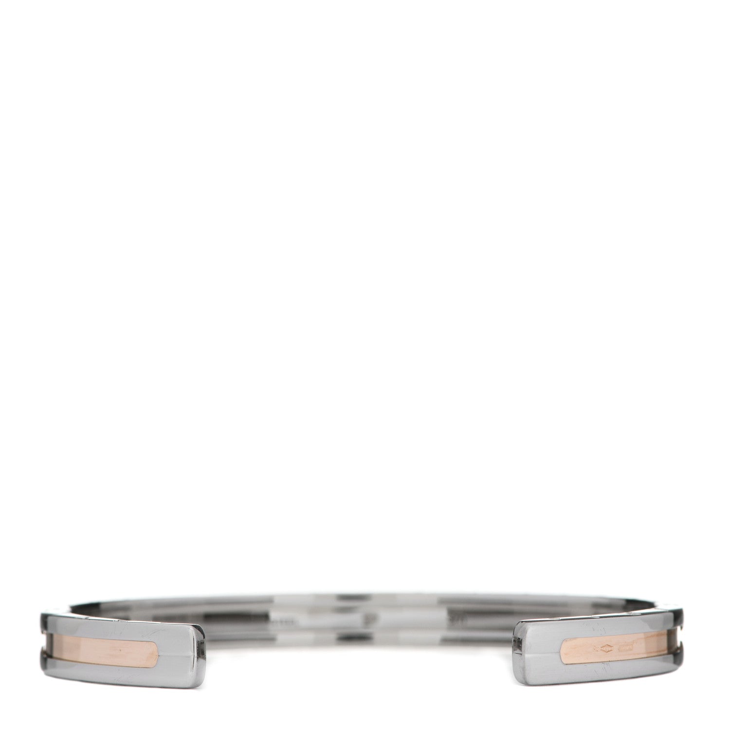 Bulgari 18K Rose Gold Stainless Steel B.Zero1 Cuff Bracelet SM 2 of 5